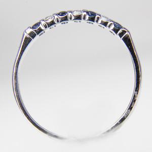 White Gold Sapphire and Diamond Band - Special Order