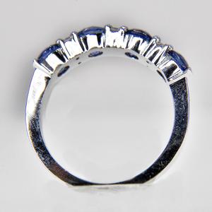 White Gold Sapphire and Diamond Band - Special Order