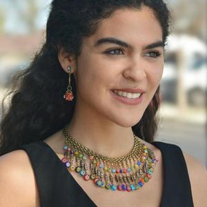 Glass Bead Boho Fringe Choker