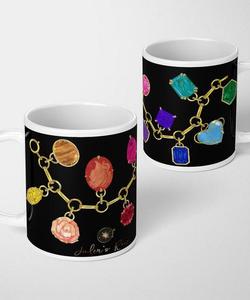 Gemstone Chain Mug- Black