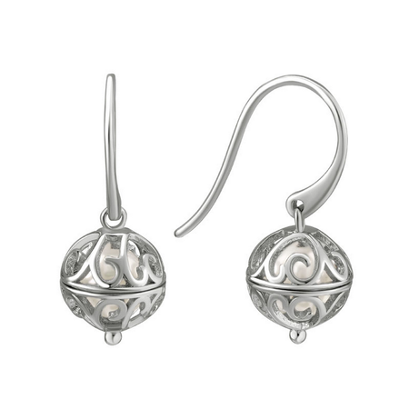 Sterling Silver Dangle Earrings with FWP