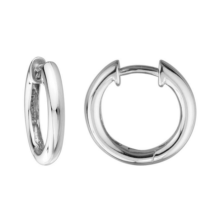 Sterling Silver Huggie Earrings with Snap Post RP