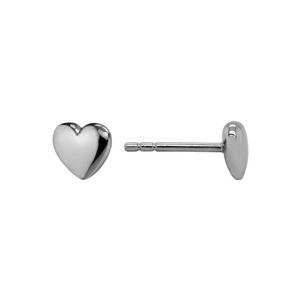Sterling Silver RP Heart Stud Earrings