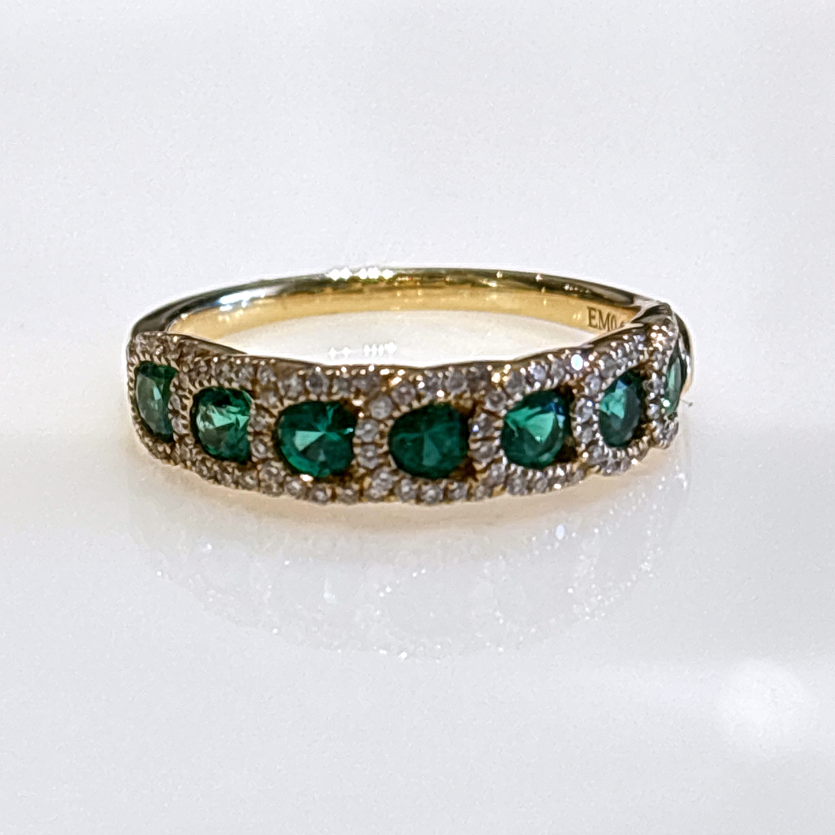 14K Yellow Gold Emerald Ring
